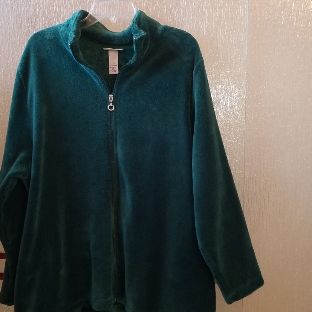 Liz & Me for Catherines 2x Plush L/S - Dk Gr Jckt